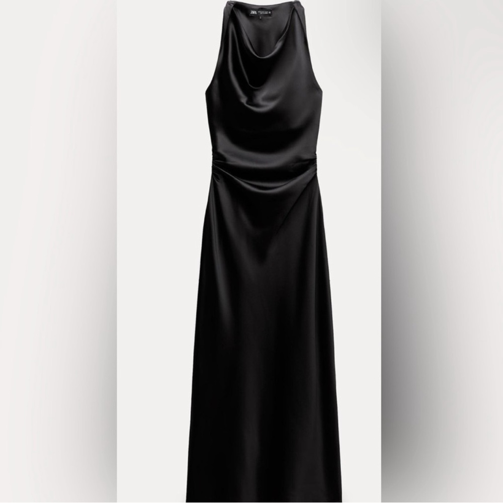 NWOT Zara Satin Effect Dress - Picture 7 of 10